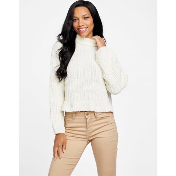 NWT Guess The Kelly Turtleneck Sweater dove white size small - Picture 1 of 10